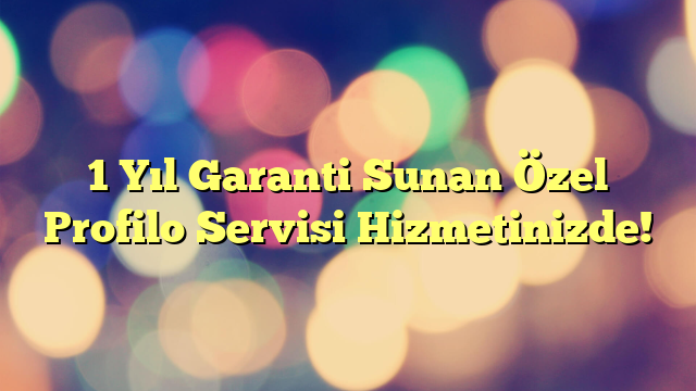 1 Yıl Garanti Sunan Özel Profilo Servisi Hizmetinizde!
